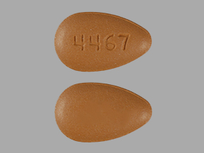 Pill 4467 Orange Egg-shape is Adcirca