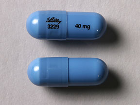 Pill Lilly 3229 40 mg Blue Capsule-shape is Atomoxetine Hydrochloride