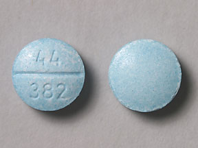 Pill 44 382 Blue Round is SudoGest Sinus/Allergy