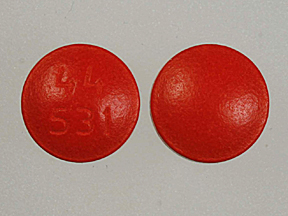 Pill 44 531 Red Round is Acetaminophen