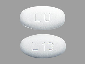 Pill LU L13 White Oval is Azithromycin Monohydrate