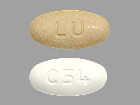 Pill LU C54 White & Yellow Oval is Amlodipine Besylate and Telmisartan