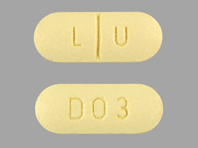 Pill LU D03 Yellow Oval is Sertraline Hydrochloride