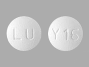 Pill LU Y16 White Round is Quetiapine Fumarate
