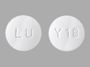 Pill LU Y18 White Round is Quetiapine Fumarate