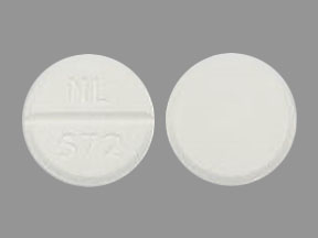 Pill NL 572 White Round is Methylphenidate Hydrochloride (Chewable)