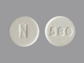 Pill N 580 White Round is Metoclopramide Hydrochloride (Orally Disintegrating)