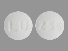 Pill LU Z55 White Round is Clonidine Hydrochloride Extended-Release