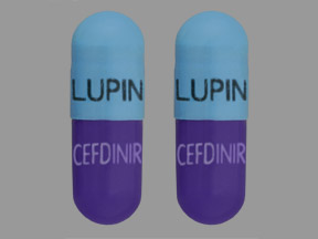 Pill LUPIN LUPIN CEFDINIR CEFDINIR Blue Capsule/Oblong is Cefdinir