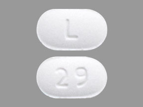 Pill L 29 White Capsule/Oblong is Amlodipine Besylate