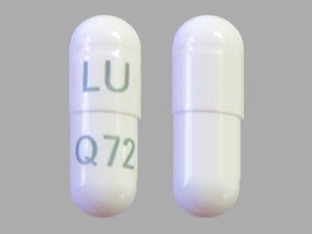 Pill LU Q72 White Capsule/Oblong is Silodosin