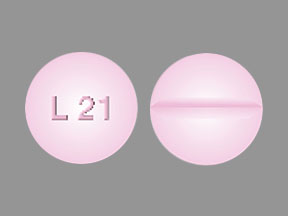 Pill L 21 Pink Round is Levothyroxine Sodium