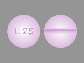 Pill L 25 Purple Round is Levothyroxine Sodium