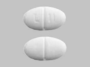 Pill L 11 White Elliptical/Oval is Metformin Hydrochloride
