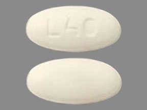 Pill L40 White Oval is Efavirenz, Lamivudine and Tenofovir Disoproxil Fumarate