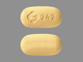 Pill Logo 242 Yellow Elliptical/Oval is Isentress HD