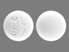 Pill ML 67 White Round is Famciclovir