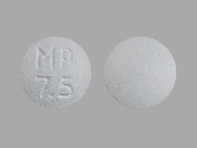 Pill MP 7.5 Blue Round is L-Methylfolate Calcium