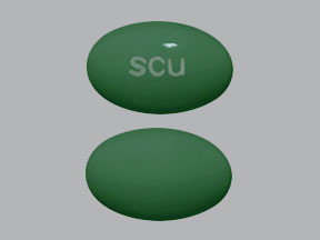 Pill SCU Green Elliptical/Oval is Gas Relief Extra Strength