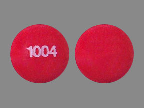 Pill 1004 Red Round is Pseudoephedrine Hydrochloride