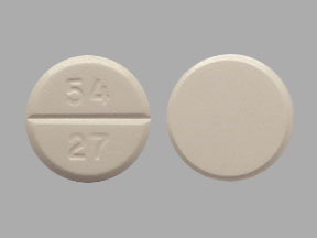 Pill 54 27 White Round is Acetaminophen