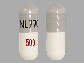 Pill NL 770 500 Gray & White Capsule/Oblong is Flucytosine