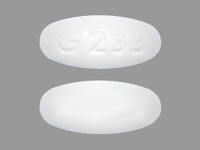 Pill G233 White Oval is Guaifenesin Extended Release