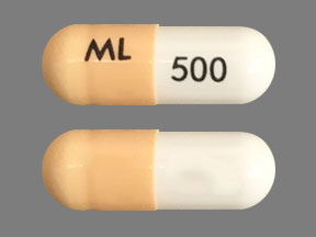 Pill ML 500 Orange & White Capsule-shape is Dofetilide