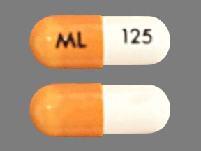 Pill ML 125 Brown & White Capsule/Oblong is Dofetilide