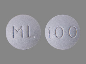 Pill ML 100 Gray Round is Morphine Sulfate Extended-Release