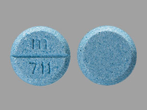Pill m 711 Blue Round is Carbidopa and Levodopa
