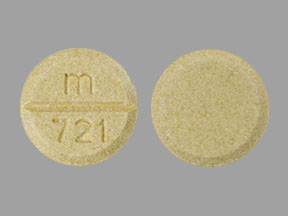 Pill m 721 Yellow Round is Carbidopa and Levodopa