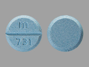 Pill m 731 Blue Round is Carbidopa and Levodopa