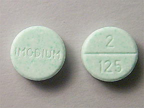 Pill IMODIUM 2 125 Green Round is Imodium advanced