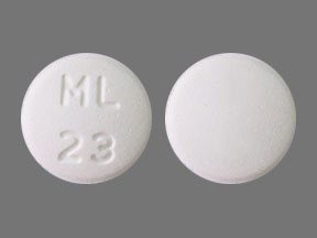 Pill ML 23 White Round is Amlodipine Besylate