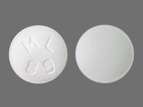 Pill ML 89 White Round is Donepezil Hydrochloride