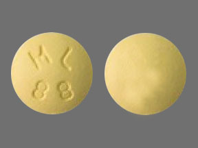 Pill ML 88 Yellow Round is Donepezil Hydrochloride