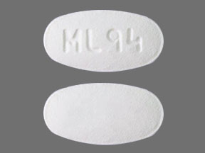 Pill ML 94 White Elliptical/Oval is Irbesartan