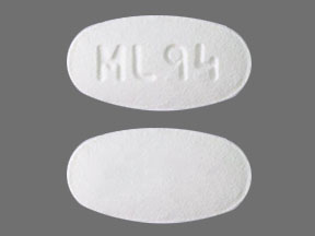 Pill ML 94 White Oval is Irbesartan