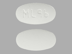 Pill ML 96 White Oval is Irbesartan