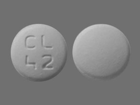 Pill CL 42 White Round is Olanzapine