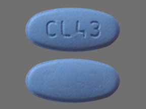 Pill CL 43 Blue Oval is Olanzapine
