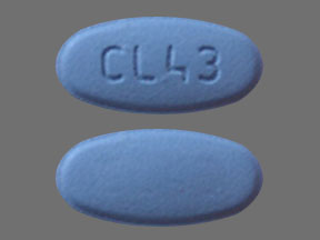 Pill CL 43 Blue Oval is Olanzapine