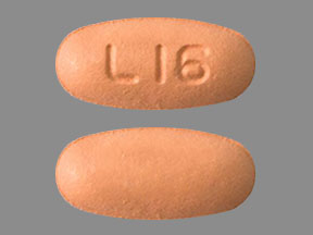 Pill L16 Peach Oval is Hydrochlorothiazide and Valsartan
