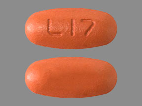 Pill L17 Red Elliptical/Oval is Hydrochlorothiazide and Valsartan