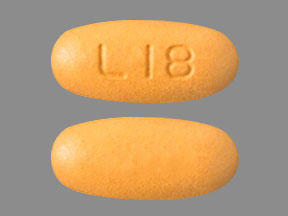 Pill L18 Orange Oval is Hydrochlorothiazide and Valsartan
