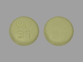 Pill ML 37 Yellow Round is Olanzapine (Orally Disintegrating)