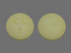 Pill CL 1 Yellow Round is Olanzapine (Orally Disintegrating)