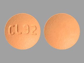 Pill CL 92 Orange Round is Risedronate Sodium