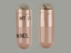 Pill MT 10 McNEIL Clear Capsule/Oblong is Pancreaze